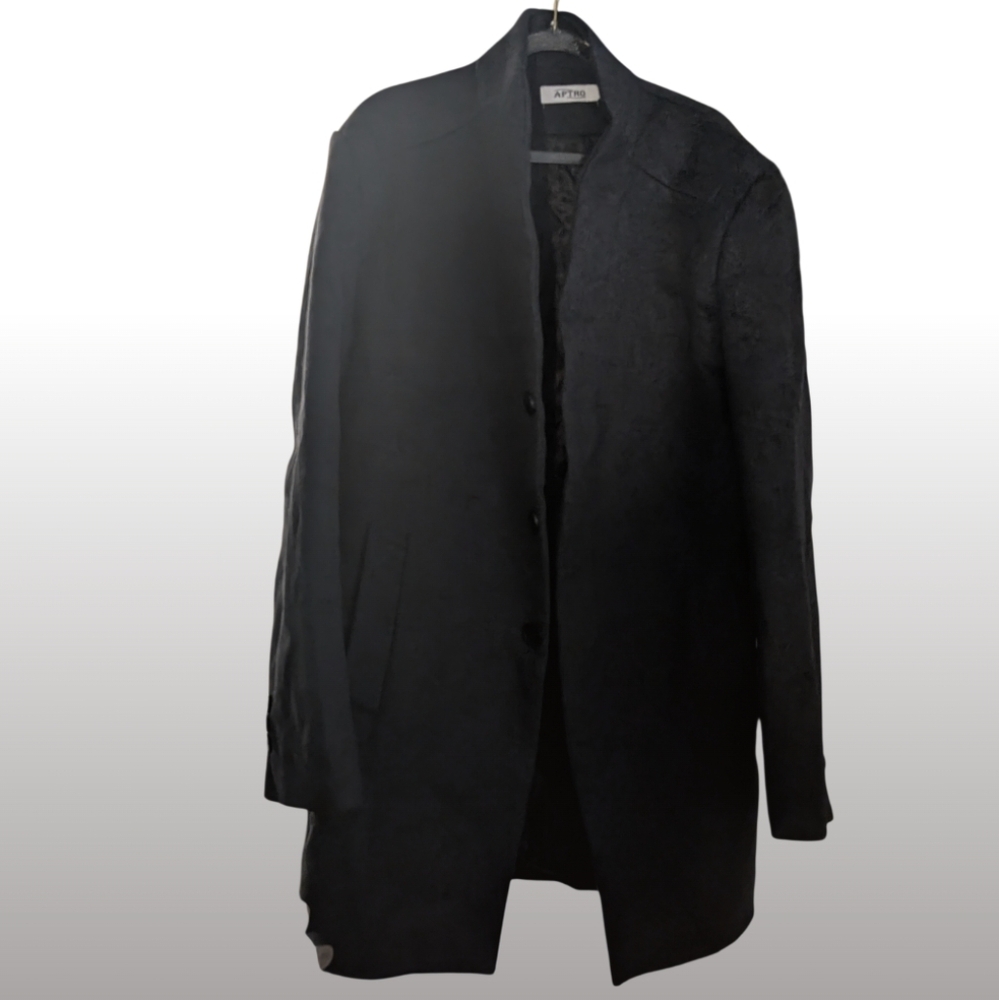 APTRO Men's Wool Pea Coat, Gray